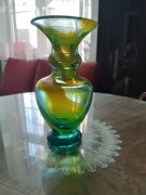 Stary zielony wazon murano szklany