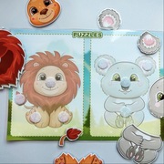 Układanka na rzepy karta pracy zabawka pomoc dydaktyczna Montessori