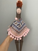 Lama alpaka z lnu hand made