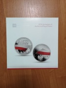 Folder 100 lat polskiej flagi państwowej - j.angielski