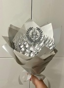 Bukiet z cukierków krówki na komunię personalozowane 