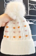 Damska zimowa czapka beanie, ciepła z miękką podszewką z polaru