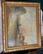 Pejzaż Nad Rzeką – Malarstwo Olejne, 1956 r