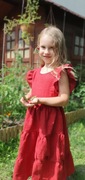 Lniana sukienka dla dziewczynki  rozm od 110- 140