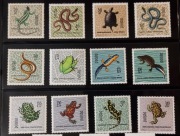 !!! POLSKA 1963 / GADY I PŁAZY / 12szt... KOMPLETNA_SERIA...CZYSTE**!!!