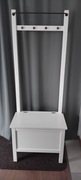 IKEA HEMNES Ława ze schowkiem biały 64x37x173 cm