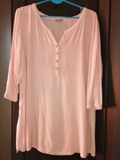 Laura Torelli 44 różowa bluzka rękaw 3/4 do pracy 