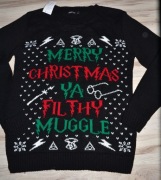 113* boohoo Świąteczny sweter napisy S /M