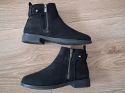 Botki Clarks Memi Lo skórzane czarne 37.5 stan bardzo dobry