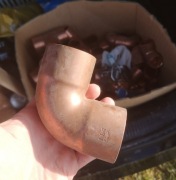 Kolanko miedziane fi 35mm