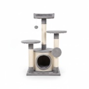 Drapak dla Kota - Wieża z Jaskinią 80cm Szary
