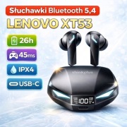Słuchawki Bluetooth 5.4 Lenovo XT53 TWS|Game Mode|IPX4|USB-C|26h|Sportowe