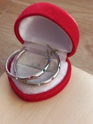 Piękne kolczyki kółka kolorowe cyrkonie kolczyki stal kolor srebrny cudo 