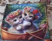 Poszewka na poduszkę z kotkami 