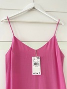 Mango letnia różowa mini sukienka 100% wiskoza rozmiar XS
