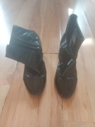 buty damskie roz. 39 czarne błyszczące PRIMAMDOR na obcasie