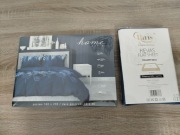 Nowa pościel i prześcieradło granat