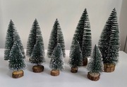 Zestaw 10 Choinek do Makiety, Dekoracji, Ozdoby 