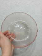 Talerz głęboki patera Róże szkło rozalinowe Arcoroc Francja