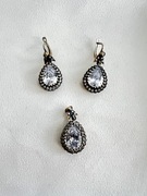 Kolczyki + naszyjnik sułtanki Hurrem wspaniałe stulecie srebro 925