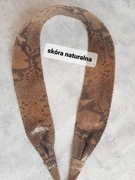 Szeroki pasek SKÓRA NATURALNA wąż snake print WIĄZANY premium Italy