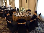 pokrowiec na krzesło bankietowe uniwersalne elastyczne czarne wesele 100szt