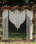 Makrama ślubna, tło fotograficzne w stylu boho 