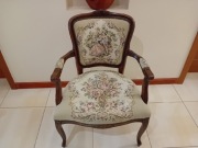 Fotel ludwikowski gobelin antyk.