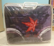 Gruby koc – 160x210 cm – Fiolet / Akcenty jesienne