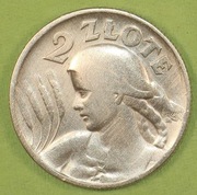 2 zł Żniwiarka 1925 z kropka