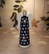 Lampion ceramiczny anioł 20 cm ceramika Bolesławiec 