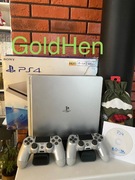 Konsola PlayStation 4 Slim Jailbrake GoldHen 12.00 2 pady Silver 500 GB
