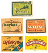 zestaw etykiet browar Braniewo