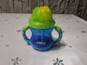 NUBY kubek niekapek ze słomką 12 m+ 240 ml