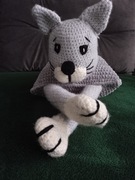 Poduszka kotek miś kot na szydełku rękodzieło 