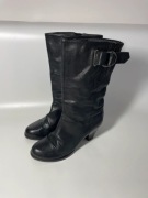 Vagabond czarne kozaki na obcasie buty botki 39 skórzane skóra naturalna