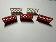 LEGO CITY PŁOTEK BARIERKA 1x4x2 BIAŁE+CZERWONE 3185 5 szt