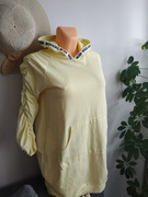 sukienka dresowa  żółta kieszenie kaptur ozdoby_BDB___ 34/36