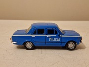 MODEL SAMOCHODU POLSKI FIAT 125p MILICJA W SKALI 1:34 - WELLY !!!!!!!