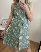 Sukienka w kwiaty szmizjerka len wiskoza dobry skład floral