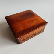Drewniana szkatułka pudełko dekoracyjne lakierowane ręcznie robione 