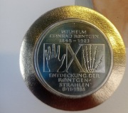 Srebrny Numisbrief Philswiss - Moneta 10 DM 1995 D - 100 lat RTG - Oryginał