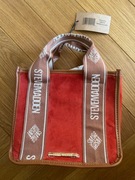 Steve Madden tote bag torebka NOWA czerwona zamszowa kuferek