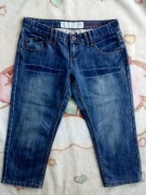 Niebieskie jeansowe szorty rybaczki spodenki Cropp W28 36 - 38 jak nowe