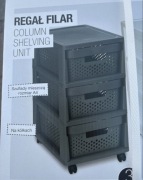 Wielofunkcyjny regał na kółkach grafitowy