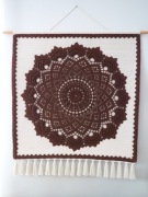 Gobelin/makrama ręcznie pleciona na szydełku 1mx1m. Rękodzieło 