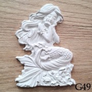 Mała syrenka Ariel figurka do malowania dla dzieci magnes 3D z gipsu