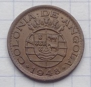 #1701 Angola 20 centavo 1948 piękna 