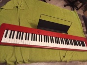 Pianino Elektryczne Casio Czerwone + Kabel, Stopka, Pulpit, Stojak
