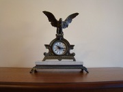 Zegar  kominkowy mosiądz marmur H 35cm